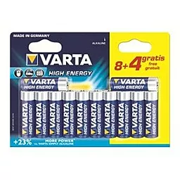 Батарейки Varta AAA / LR03 HIGH Energy 8+4шт 1.5 V