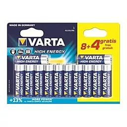 Батарейки Varta AAA / LR03 HIGH Energy 8+4шт - фото Батарейки Varta AAA / LR03 HIGH Energy 8+4шт
