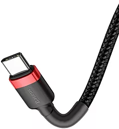 Кабель USB Baseus Cafule 2M USB Type-C - Type-C Cable Black/Red (CATKLF-H91) - миниатюра 5