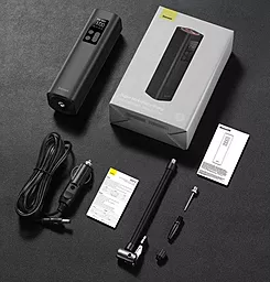 Автомобильный компрессор Baseus Super Mini Inflator Pump Black (CRCQ000001) - миниатюра 8