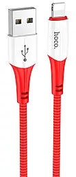 Кабель Hoco X70 Ferry USB-A - Lightning 12w 2.4a 1м cable Red - фото Кабель Hoco X70 Ferry USB-A - Lightning 12w 2.4a 1м cable Red