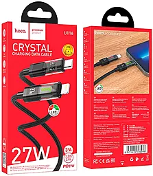 Кабель Hoco U116 USB Type-C - Lightning 27w 3a 1.2м PD сable Black - миниатюра 8 Кабель Hoco U116 USB Type-C - Lightning 27w 3a 1.2м PD сable Black - миниатюра 8