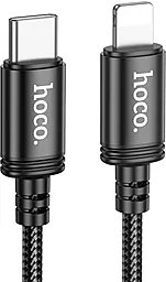 Кабель Hoco X91 USB Type-C - Lightning 20w 3a 3м PD сable Black - фото Кабель Hoco X91 USB Type-C - Lightning 20w 3a 3м PD сable Black