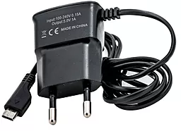 Мережевий зарядний пристрій PowerPlant micro USB Charging 1A (Black)
