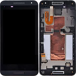 Дисплей HTC Desire 610 с тачскрином и рамкой, Black