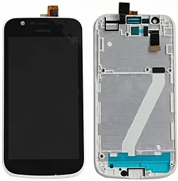 Дисплей Nokia 1 (TA-1047, TA-1056, TA-1060, TA-1066, TA-1079) с тачскрином и рамкой, White