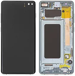 Дисплей Samsung Galaxy S10 Plus G975 з тачскріном і рамкою, сервісний оригінал, Prism Green