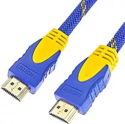 Відеокабель Merlion HDMI v1.4 4k 30hz 5m blue-yellow