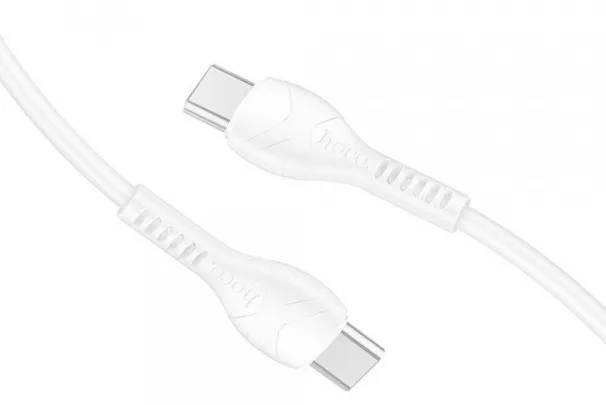 Кабель Hoco X37 Cool power USB Type-C - Type-C 60w 3a 1м PD cable White - фото 4