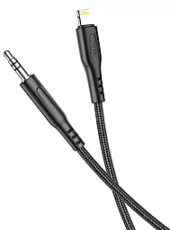 Аудио кабель Hoco UPA18 Aux mini Jack 3.5 mm - Lightning M/M Cable 1 м black - миниатюра 2