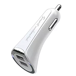 Автомобильное зарядное устройство iWalk Dolphin Duo 2.4a 2xUSB-A ports car charger white (ССD004U-WH)
