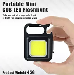 Фонарик-брелок аккумуляторный с карабином NICHOSI Portable Mini Flashlight LED - миниатюра 4 Фонарик-брелок аккумуляторный с карабином NICHOSI Portable Mini Flashlight LED - миниатюра 4