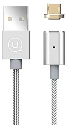 Кабель USB Usams U-Link Magnetic micro USB Cable Silver (US-SJ133)