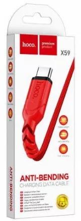 Кабель Hoco X59 Victory Charging USB-A - Type-C 15w 3a 1м cable Red - фото 5