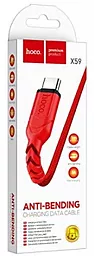 Кабель Hoco X59 Victory Charging USB-A - Type-C 15w 3a 1м cable Red - миниатюра 5 Кабель Hoco X59 Victory Charging USB-A - Type-C 15w 3a 1м cable Red - миниатюра 5