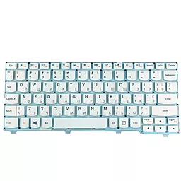 Клавіатура для ноутбуку Lenovo IdeaPad 100S-11IBY без рамки White