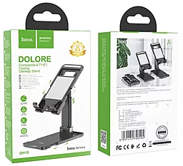 Настольный держатель Hoco DH10 Dolore Mobile Desktop Folding Stand Black - миниатюра 2