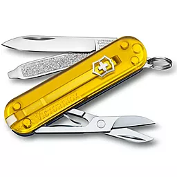 Мультитул Victorinox Classic SD Ukraine (0.6223.T81G.T2) Желто-синий прозрачный - фото Мультитул Victorinox Classic SD Ukraine (0.6223.T81G.T2) Желто-синий прозрачный