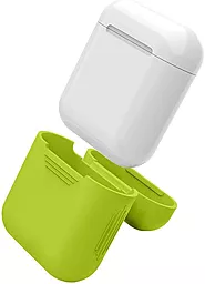 Силиконовый чехол и ремешок для Apple Airpods Green - миниатюра 5