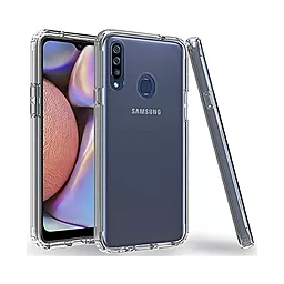 Чехол Silicone Case WS для Samsung Galaxy A20s (A207) Transparent