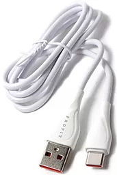 Кабель PROFIT LS-611 USB-A - Type-C 25w 5a 1м cable White - фото Кабель PROFIT LS-611 USB-A - Type-C 25w 5a 1м cable White