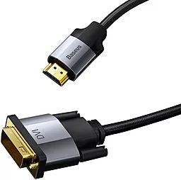 Видеокабель Baseus Enjoyment HDMI - DVI M-M Cable 4K 2m Gray (CAKSX-G0G) - миниатюра 3