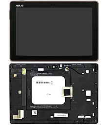 Дисплей для планшета Asus ZenPad 10 Z301ML (расстояние от фронтальной камеры к краю 6мм, #TV101WXM-NU5) + Touchscreen with frame Black, Gold