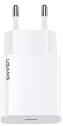 Сетевое зарядное устройство Usams T34 20W PD 3A USB-C White - миниатюра 3
