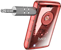 Bluetooth адаптер Hoco E66 Transparent Discovery Edition AUX BT Receiver Vibrant Orange