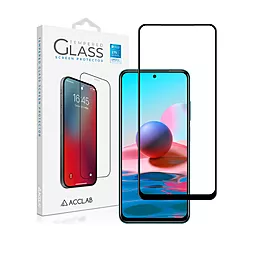 Защитное стекло ACCLAB Full Glue Xiaomi Redmi Note 10 Black (1283126511295)