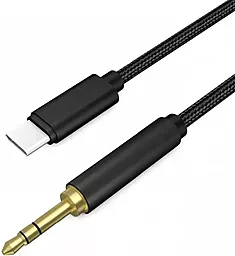 Аудіо кабель XoKo USB Type-C - mini Jack3.5 мм M/M 1 м black (AUX-002-BK) - фото Аудіо кабель XoKo USB Type-C - mini Jack3.5 мм M/M 1 м black (AUX-002-BK)