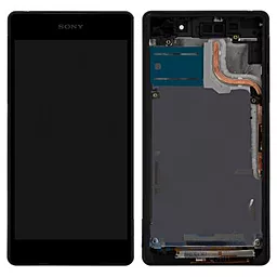 Дисплей Sony Xperia Z2 (D6502, D6503, L50W, SO-03F) з тачскріном і рамкою, Black