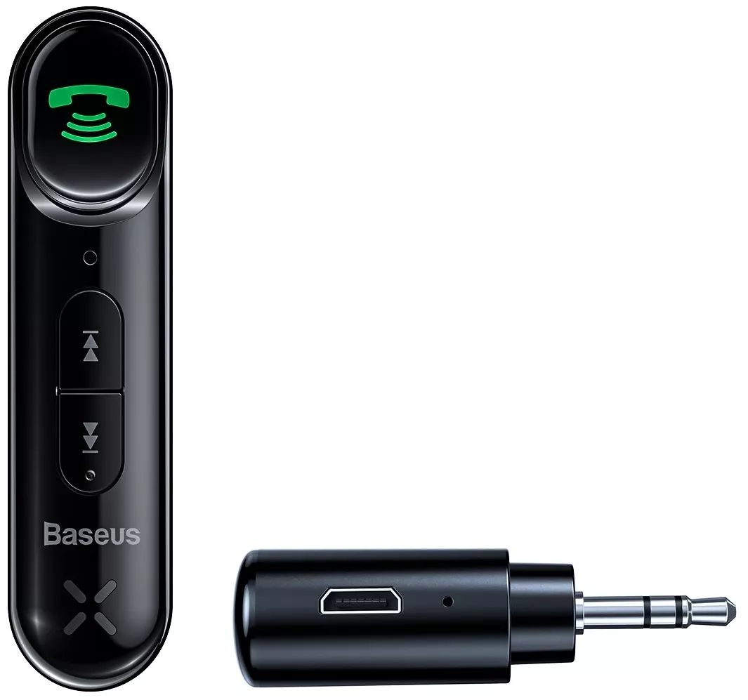 Bluetooth адаптер Baseus Qiyin AUX Car Bluetooth Receiver Black (WXQY-01) - фото 1