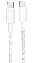Кабель Borofone BX117 Source USB Type-C - Type-C 60w 3a 1м PD cable White - фото Кабель Borofone BX117 Source USB Type-C - Type-C 60w 3a 1м PD cable White