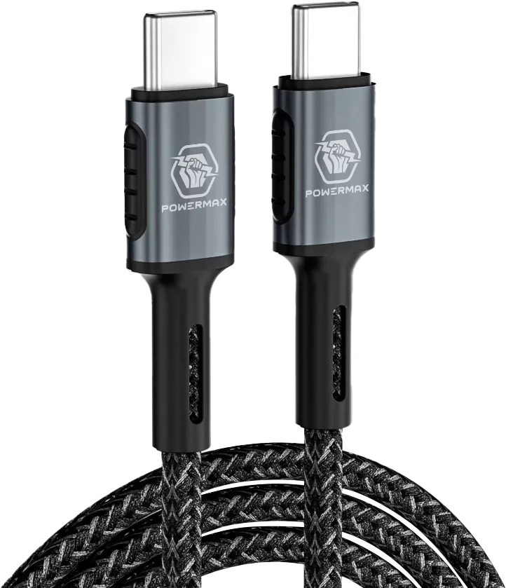 Кабель Powermax Bravo USB Type-C - Type-C 65w 3.25a 1м PD cable Black (PWRMX042PDСС) - фото 1