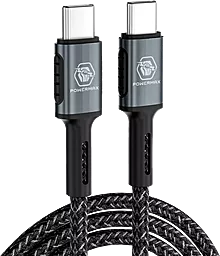 USB Кабель Powermax Bravo 65W USB Type-C -> Type-C Cable Black (PWRMX042PDСС)