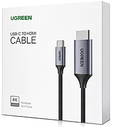 Видеокабель Ugreen MM142 USB Type-C - HDMI v2.0 4k 60hz 1.5m black/gray (50570) - миниатюра 9