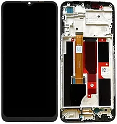 Дисплей Oppo A55 5G з тачскріном і рамкою, Black