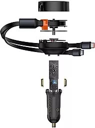 Автомобильное зарядное устройство Baseus Enjoyment Retractable 33W 2 in 1 + USB-C - USB-C Cable Black (C00035500111-00) - миниатюра 5