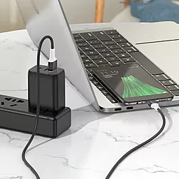Кабель Borofone BX84 Rise USB-A - micro USB 12w 2.4a 1м cable Black - миниатюра 4 Кабель Borofone BX84 Rise USB-A - micro USB 12w 2.4a 1м cable Black - миниатюра 4