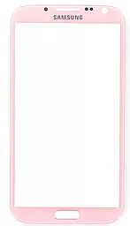Корпусное стекло дисплея Samsung Galaxy Note 2 N7100 Pink - фото Корпусное стекло дисплея Samsung Galaxy Note 2 N7100 Pink