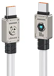 Кабель Usams Zine Alloy USB Type-C - Type-C 100w 5a 1.2м PD cable White (US-SJ684) - фото Кабель Usams Zine Alloy USB Type-C - Type-C 100w 5a 1.2м PD cable White (US-SJ684)