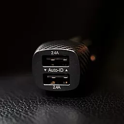 Автомобильное зарядное устройство MOXOM MX-VC07 2.4a 2xUSB-A ports car charger black - миниатюра 3