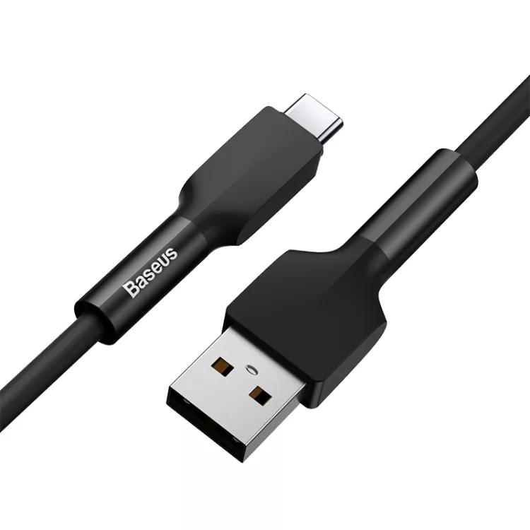 Кабель Baseus Silica USB-A - Type-C 12w 2.4a 2м cable Black (CATGJ-A01) - фото 2