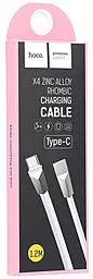 Кабель USB Hoco X4 Zinc Alloy USB Type-C Cable 1.2M Black - миниатюра 5