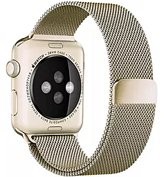 Змінний ремінець для розумного годинника Milanese Loop Design для Apple Watch 42/44/45/49 mm Gold
