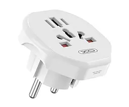 Сетевой переходник WL23 multi universal wall socket white XO
