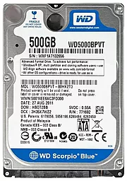 Жесткий диск для ноутбука Western Digital Scorpio Blue 500 GB 2.5 (WD5000BPVT_)
