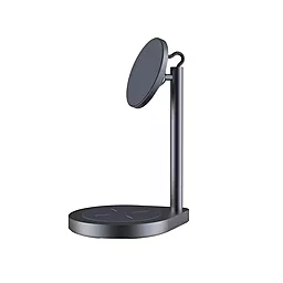 Беспроводное (индукционное) зарядное устройство WIWU X25 Power Air 2-in-1 Wireless Charger Grey - фото Беспроводное (индукционное) зарядное устройство WIWU X25 Power Air 2-in-1 Wireless Charger Grey