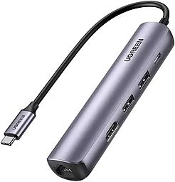 Мультипортовый USB Type-C хаб Ugreen 5-in-1 black (10919) - фото Мультипортовый USB Type-C хаб Ugreen 5-in-1 black (10919)